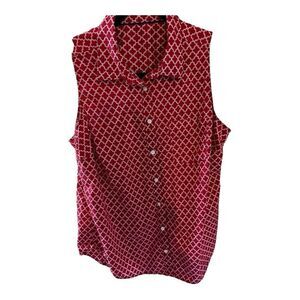 St John’s bay red sleevless button down no tag p2p 20